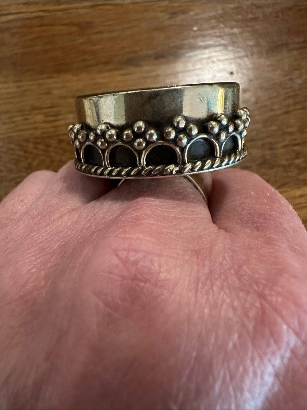 Made In The Deep South 1930’s Silver Coin Statement Ring - Adjustable - MIDS - Picture 6 of 11